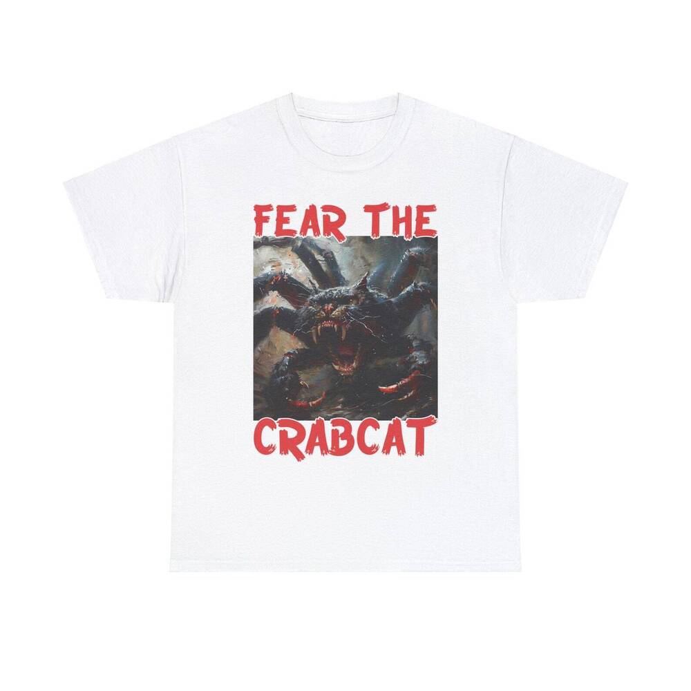 Fear The Crab Cat Tshirt White